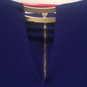 Long sleeve cocktail dress gold detail